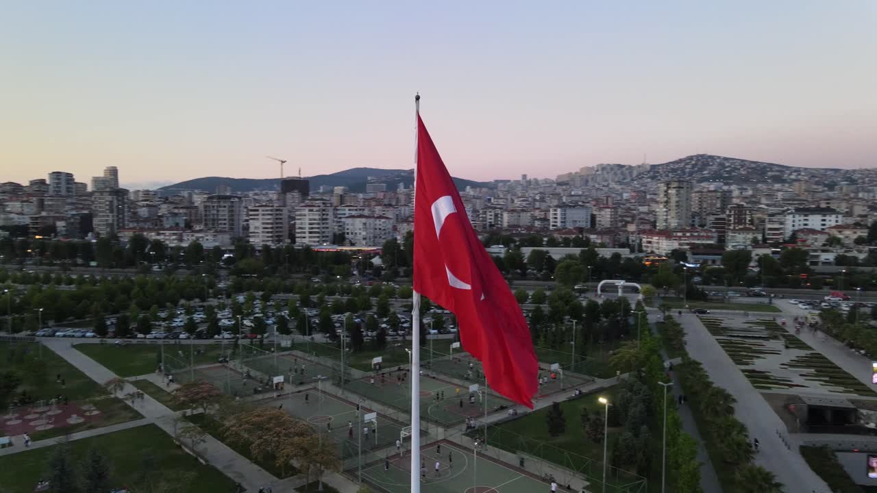 Turkish Flag Drone Shot Free Stock Video Footage Download Clips Culture