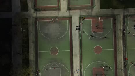 Drohnenschuss-Beim-Basketballspielen