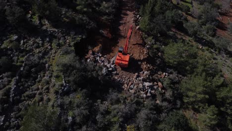 Excavator-Roadwork-Drone-View