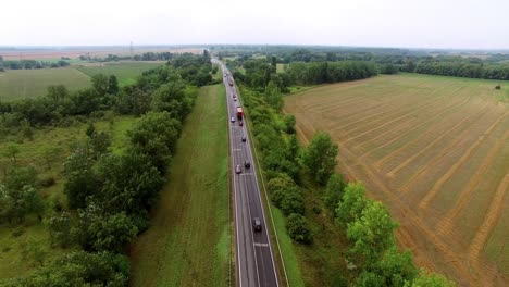 Rural-Road-Traffic-Aerial-View