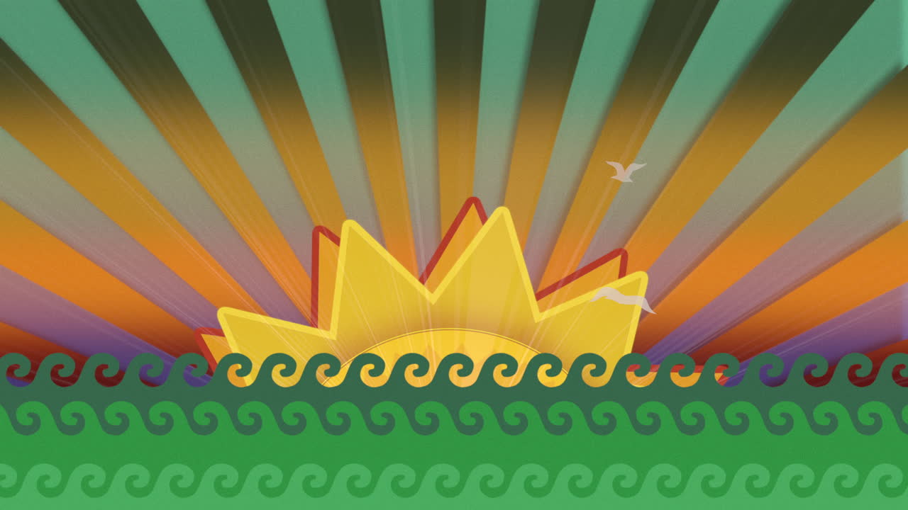 Vidéo de stock Premium - Temps de déplacement du texte avec les vagues