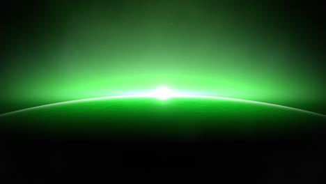 Cinematic-animation-closeup-planet-and-light-of-star-in-space