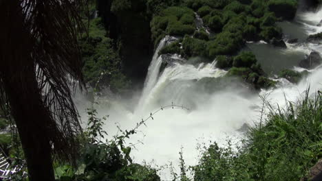 Iguazu-Falls-Argentina-looking-down-at-a-cascade
