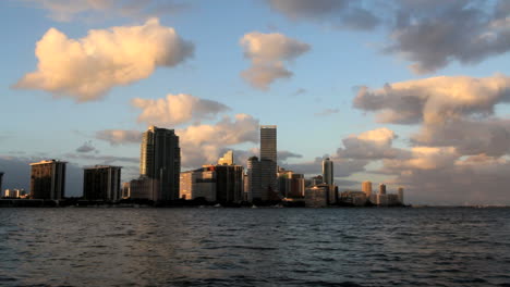Florida-Miami-skyline-with-evening-clouds