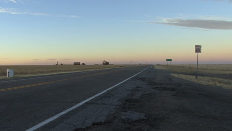 Oklahoma-Am-Späten-Abend-Autobahn