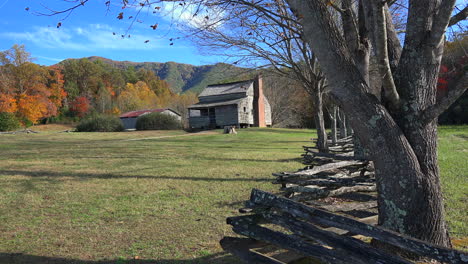 Tennessee-Smoky-Mountains-cabin-and-split-rail-fence