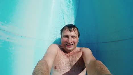 A-Man-Descends-From-A-Water-Slide-With-Only-Feet-Visible-2