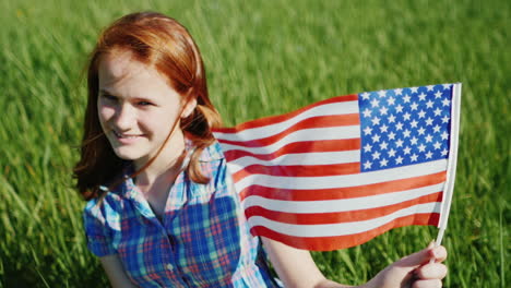 Attractive-Red-Haired-Teenage-Girl-With-The-American-Flag-2