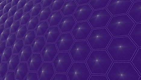 Hexagons-pattern-with-neon-light-on-shiny-gradient