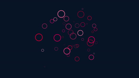 Fly-abstract-rainbow-confetti-and-rings-in-dark-space