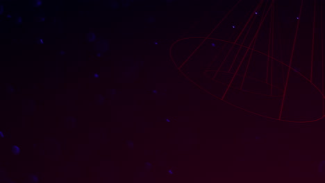 Abstract-geometric-triangles-in-dark-space-with-fly-glitters