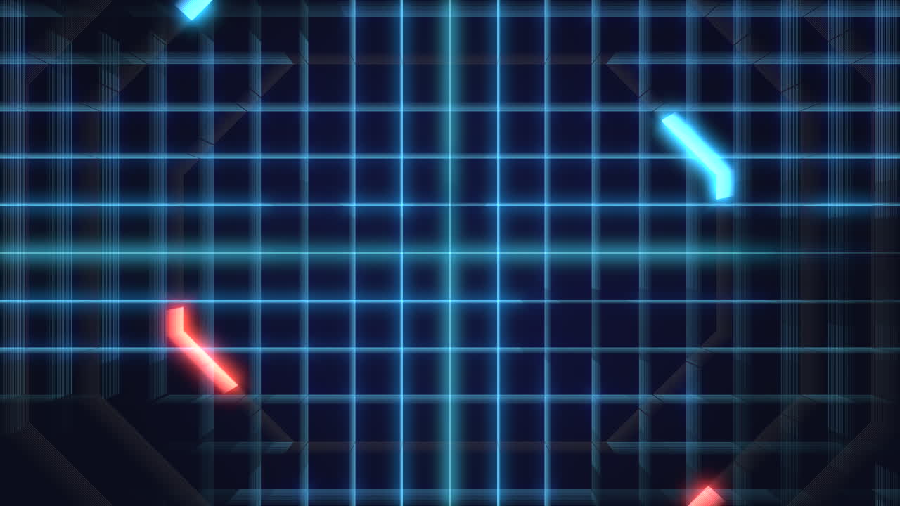 Premium stock video - Digital computer screen with lines and grid