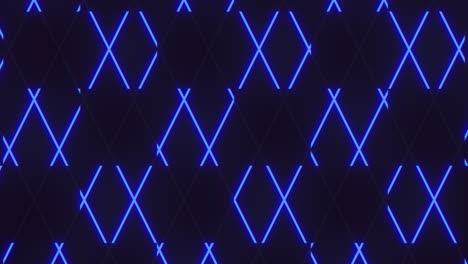 Neon-blue-led-light-geometric-lines-pattern