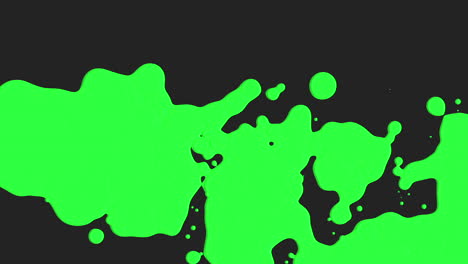Green-liquid-and-splashes-spots-on-black-gradient