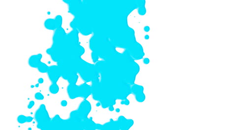 Blue-liquid-and-splashes-spots-on-white-gradient