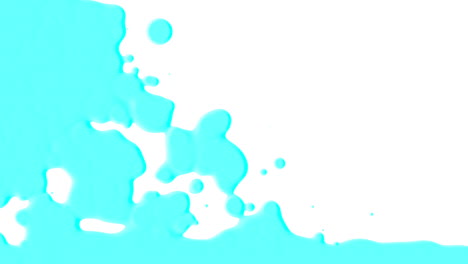 Blue-liquid-and-splashes-spots-on-white-gradient