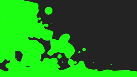 Green-liquid-and-splashes-spots-on-black-gradient