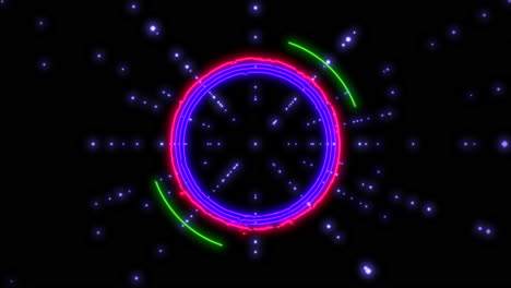 Neon-purple-circles-and-red-triangles-in-galaxy