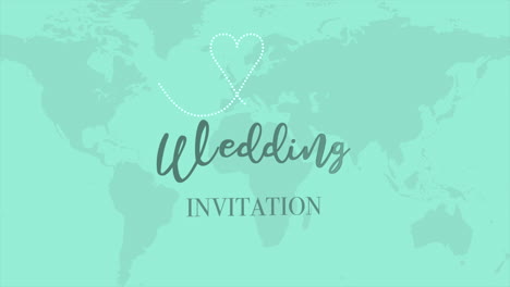 Wedding-Invitation-with-fly-airplane-on-world-map