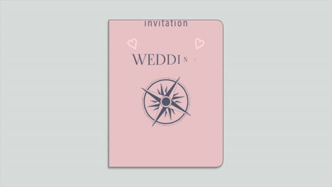 Wedding-Invitation-on-passport-with-hearts