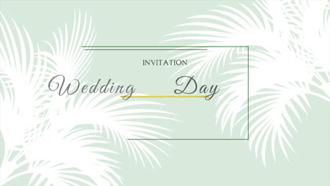 Wedding-Day-with-tropical-tree-and-green-frame