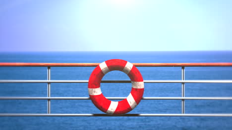 Red-lifebuoy-on-ship-in-ocean