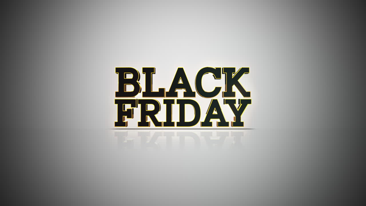 Premium stock video - Modern black friday text on grey gradient