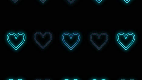 Romantic-hearts-pattern-with-neon-blue-color