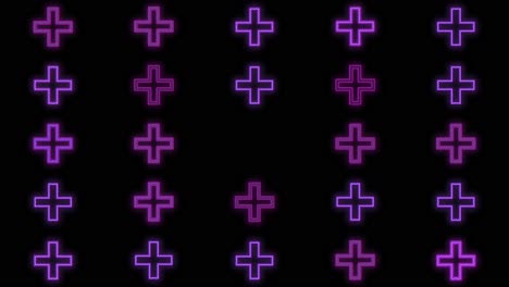 Crosses-pattern-with-purple-neon-light