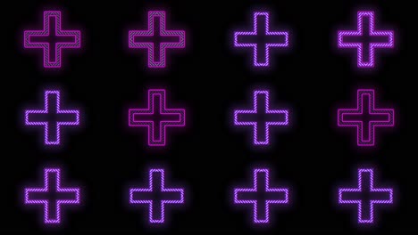 Crosses-pattern-with-purple-neon-light