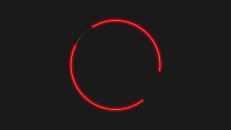 Neon-geometric-red-circle-in-dark-space