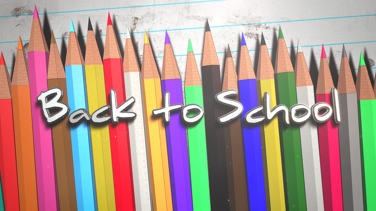 Premium stock video - Back to school with colorful pencils on paper