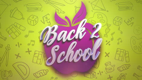 Back-2-School-with-school-icons-on-apple